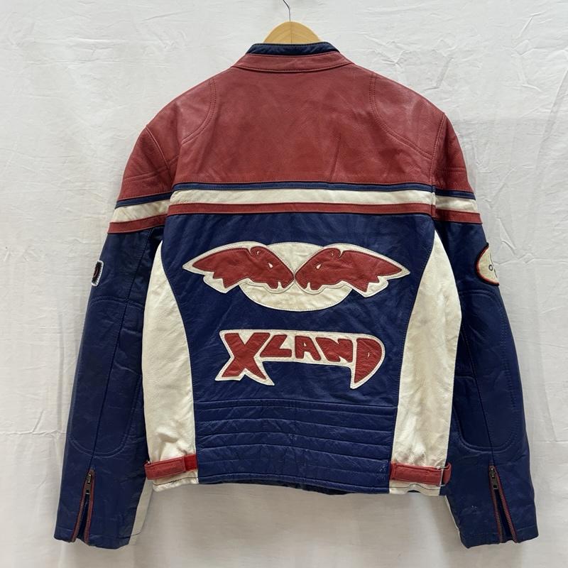 アリゾナ ARIZONA ジャケット、上着 レザージャケット XLAND シングル ライダース レーシング レザー ジャケット 46 メンズ USED 古着 中古 50149465