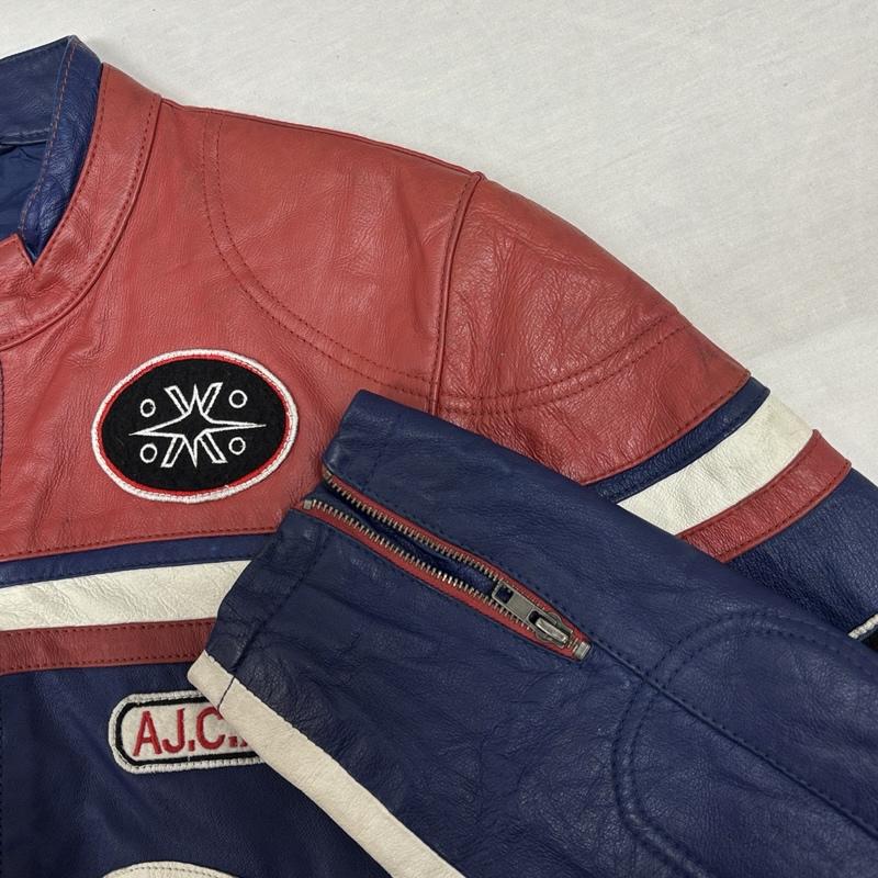 アリゾナ ARIZONA ジャケット、上着 レザージャケット XLAND シングル ライダース レーシング レザー ジャケット 46 メンズ USED 古着 中古 50149465