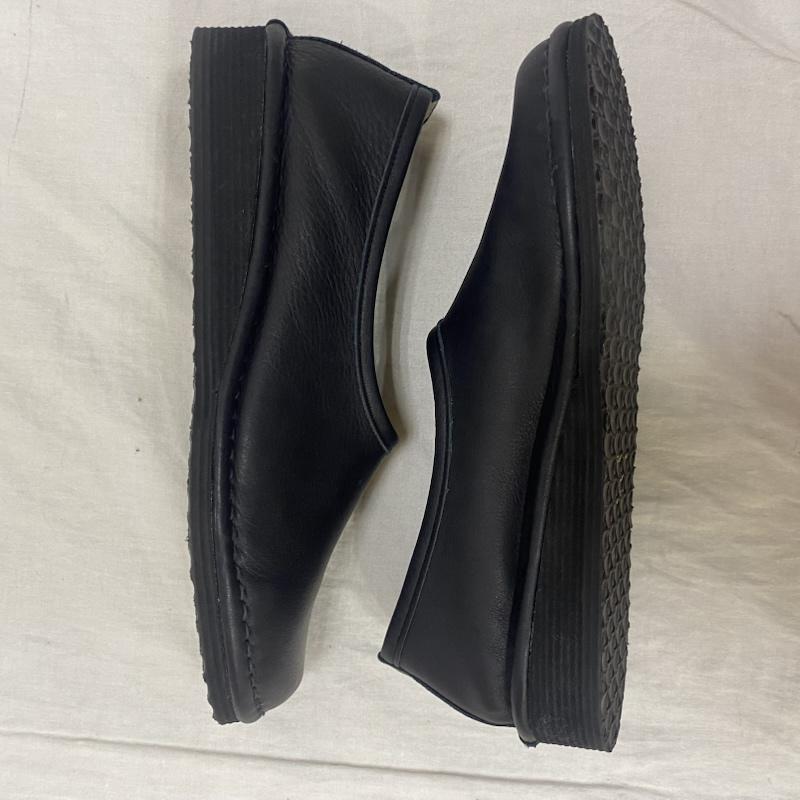 古着 USED スリッポン スリッポン ramble comfort(ランブルコンフォート)オイルシュリンク レザー フラット シューズ black 23cm 日本製 23.0cm 無地 黒 / ブラック / black レディース USED 古着 中古 50149476