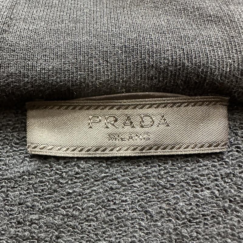 プラダ PRADA パーカー 長袖 ナイロン 切替 ジップ パーカー SJC185 R131 Q86 S 黒 / ブラック / black メンズ USED 古着 中古 50149513