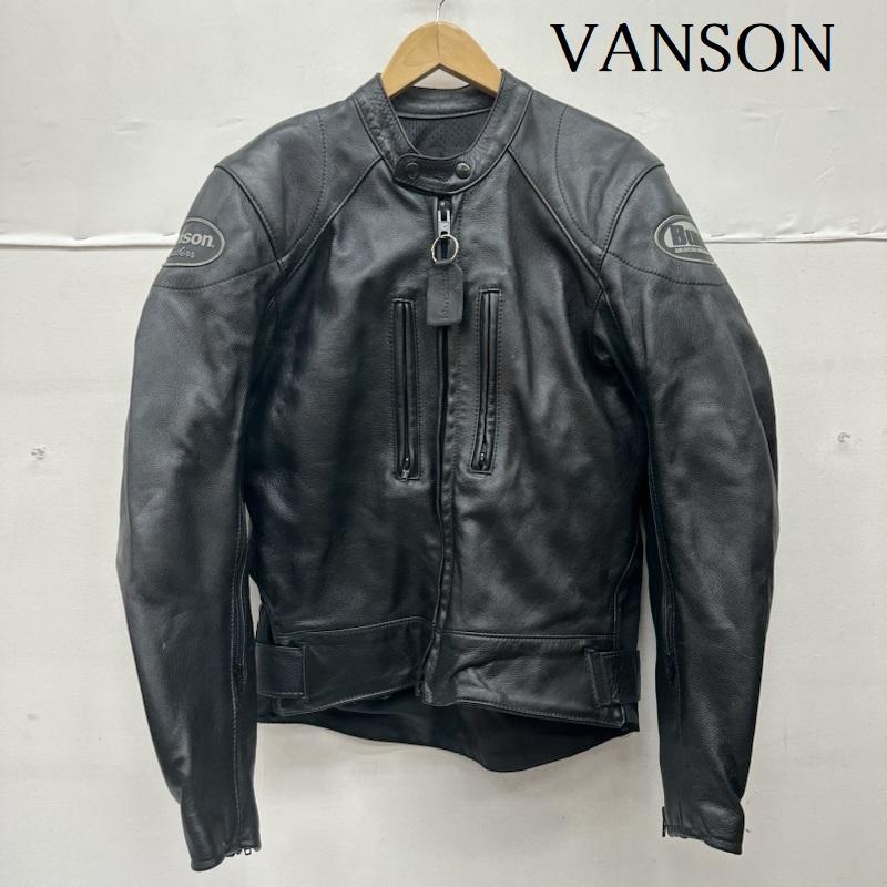 ヴァンソン VANSON ジャケット、上着 レザージャケット Buell シングル ライダース レザー ジャケット - 黒 / ブラック / black メンズ USED 古着 中古 50149516