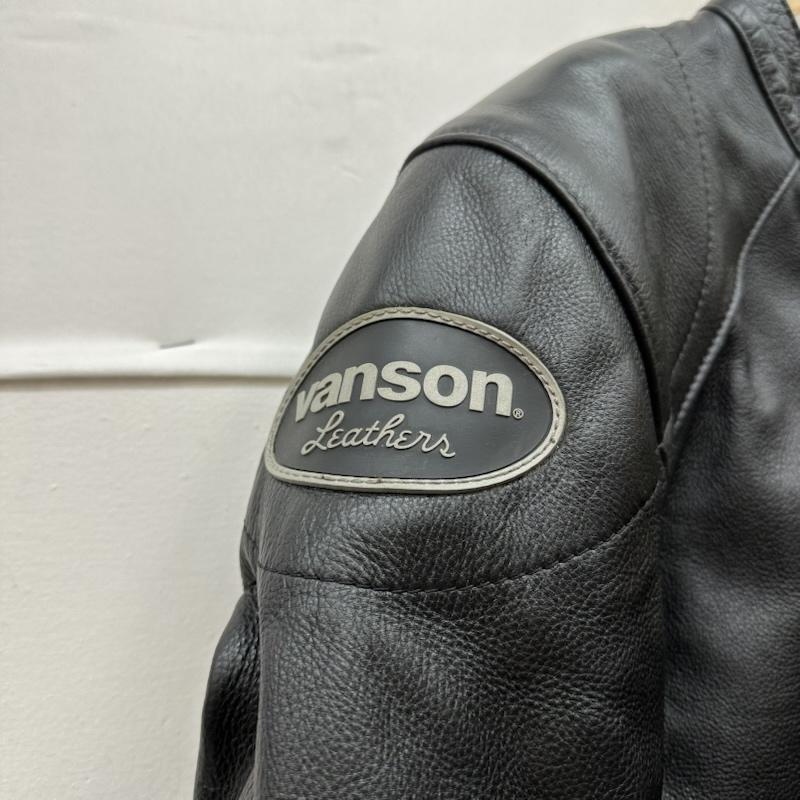 ヴァンソン VANSON ジャケット、上着 レザージャケット Buell シングル ライダース レザー ジャケット - 黒 / ブラック / black メンズ USED 古着 中古 50149516
