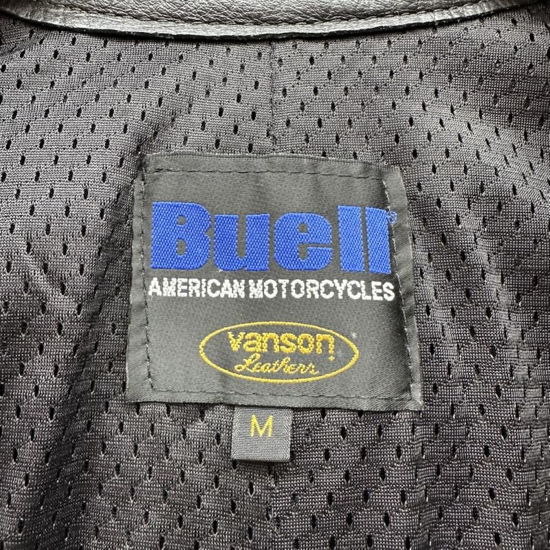 ヴァンソン VANSON ジャケット、上着 レザージャケット Buell シングル ライダース レザー ジャケット - 黒 / ブラック / black メンズ USED 古着 中古 50149516