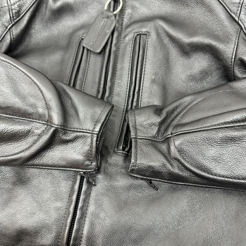 ヴァンソン VANSON ジャケット、上着 レザージャケット Buell シングル ライダース レザー ジャケット - 黒 / ブラック / black メンズ USED 古着 中古 50149516