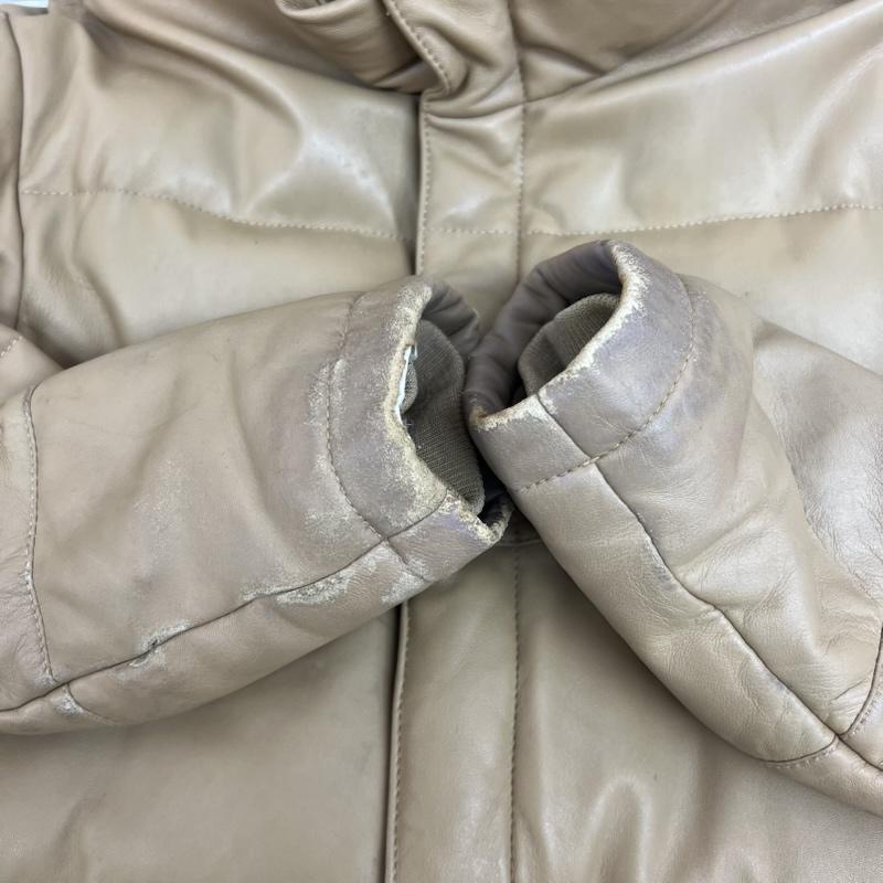 ディッキーズ Dickies ジャケット、上着 ダウンジャケット ラムレザー ダウンジャケット M ベージュ / ベージュ / beige メンズ USED 古着 中古 50149587