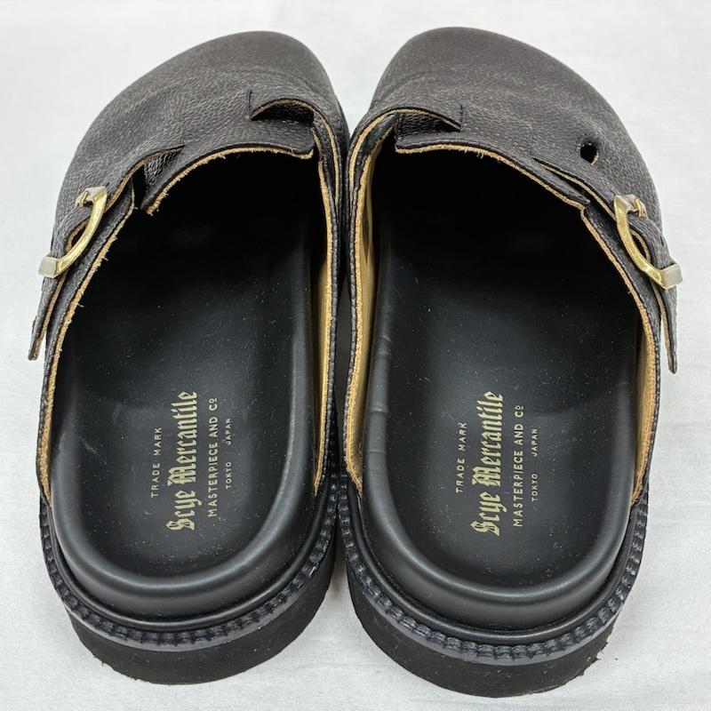 サイ Scye サンダル サンダル Chicco di Riso USBO グレイン レザー クロッグ サンダル ピンバックル ストラップ vibram 42 - メンズ USED 古着 中古 50149617