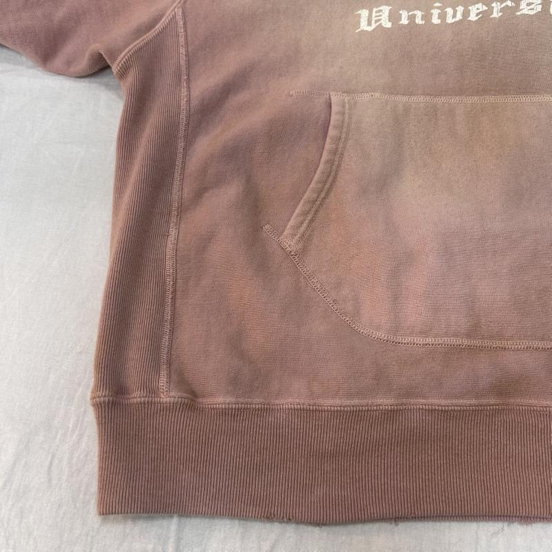 バウワウ Bowwow パーカー 長袖 ST. MACLAREN UNIV. HOODIE AGED pink L 日本製 ダメージ加工 ヴィンテージ加工 完売品 L プリント 桃 / ピンク / pink メンズ USED 古着 中古 50149654