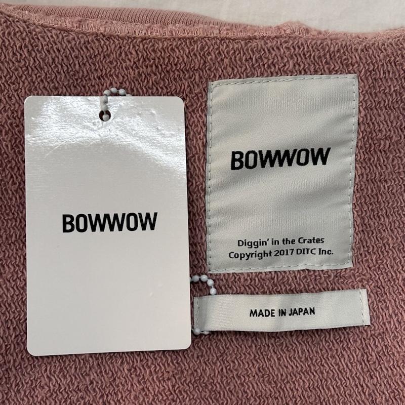 バウワウ Bowwow パーカー 長袖 ST. MACLAREN UNIV. HOODIE AGED pink L 日本製 ダメージ加工 ヴィンテージ加工 完売品 L プリント 桃 / ピンク / pink メンズ USED 古着 中古 50149654