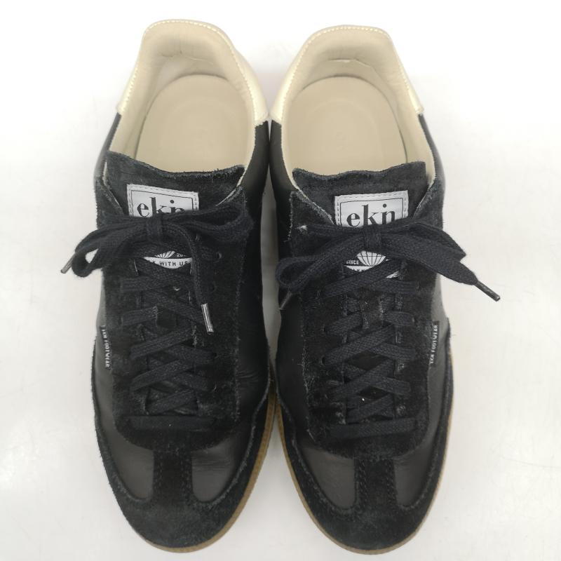 古着 USED スニーカー スニーカー ekn エクン TSUGA ツガ レザー シューズ 38 24.0cm 黒 / ブラック / black レディース USED 古着 中古 50149660