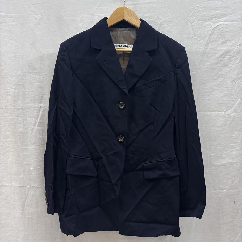 ジルサンダー JIL SANDER セットアップ セットアップ セットアップ テーラード ジャケット スカート ウール シルク D-OS6021 38 紺 / ネイビー / navy レディース USED 古着 中古 50149684