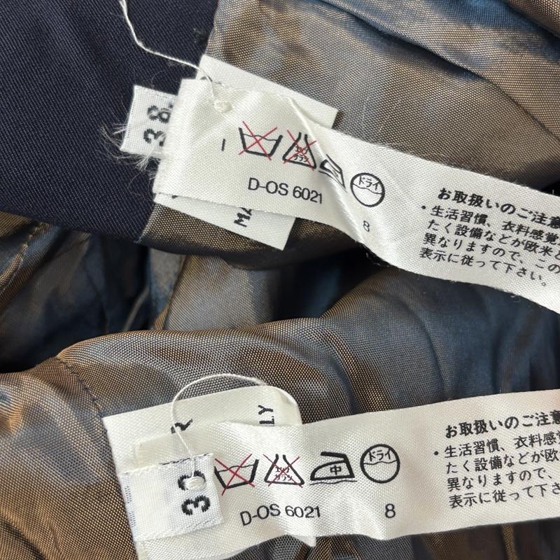ジルサンダー JIL SANDER セットアップ セットアップ セットアップ テーラード ジャケット スカート ウール シルク D-OS6021 38 紺 / ネイビー / navy レディース USED 古着 中古 50149684