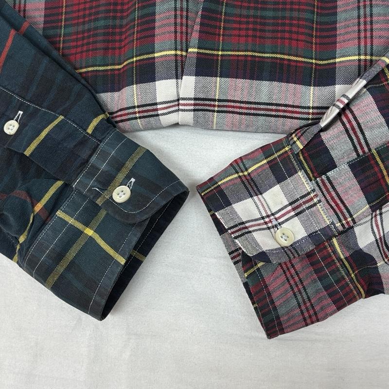 ラルフローレン RALPHLAUREN シャツ、ブラウス 長袖 90年代 ビンテージ シンガポール製 マルチチェック ボタンダウン シャツ 裾ポニー 90s VINTAGE M チェック メンズ USED 古着 中古 50149690