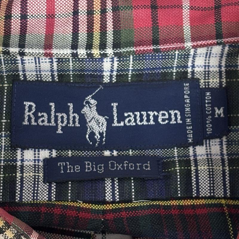 ラルフローレン RALPHLAUREN シャツ、ブラウス 長袖 90年代 ビンテージ シンガポール製 マルチチェック ボタンダウン シャツ 裾ポニー 90s VINTAGE M チェック メンズ USED 古着 中古 50149690