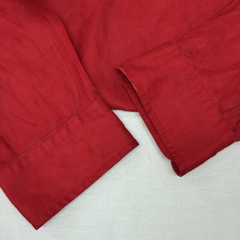 ラルフローレン RALPHLAUREN シャツ、ブラウス 長袖 90年代 ビンテージ 中国製 BLAKE シルク リネン ボタンダウン シャツ 90s VINTAGE L 赤 / レッド / red メンズ USED 古着 中古 50149692