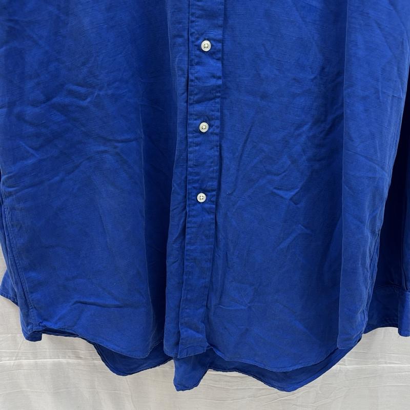 ラルフローレン RALPHLAUREN シャツ、ブラウス 長袖 90年代 ビンテージ 中国製 BLAKE シルク リネン ボタンダウン シャツ 90s VINTAGE L 青 / ブルー / blue メンズ USED 古着 中古 50149693