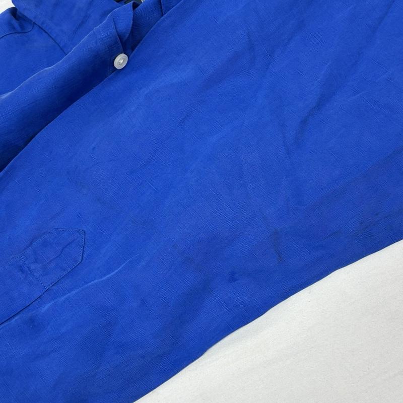 ラルフローレン RALPHLAUREN シャツ、ブラウス 長袖 90年代 ビンテージ 中国製 BLAKE シルク リネン ボタンダウン シャツ 90s VINTAGE L 青 / ブルー / blue メンズ USED 古着 中古 50149693