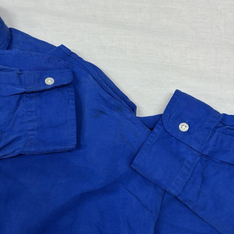 ラルフローレン RALPHLAUREN シャツ、ブラウス 長袖 90年代 ビンテージ 中国製 BLAKE シルク リネン ボタンダウン シャツ 90s VINTAGE L 青 / ブルー / blue メンズ USED 古着 中古 50149693