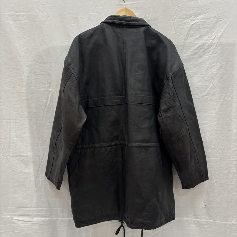 古着 USED ジャケット、上着 レザージャケット Phase2 レザー カーコート ミドル丈 ジャケット チェックライナー スタンドカラー M メンズ USED 古着 中古 50149705