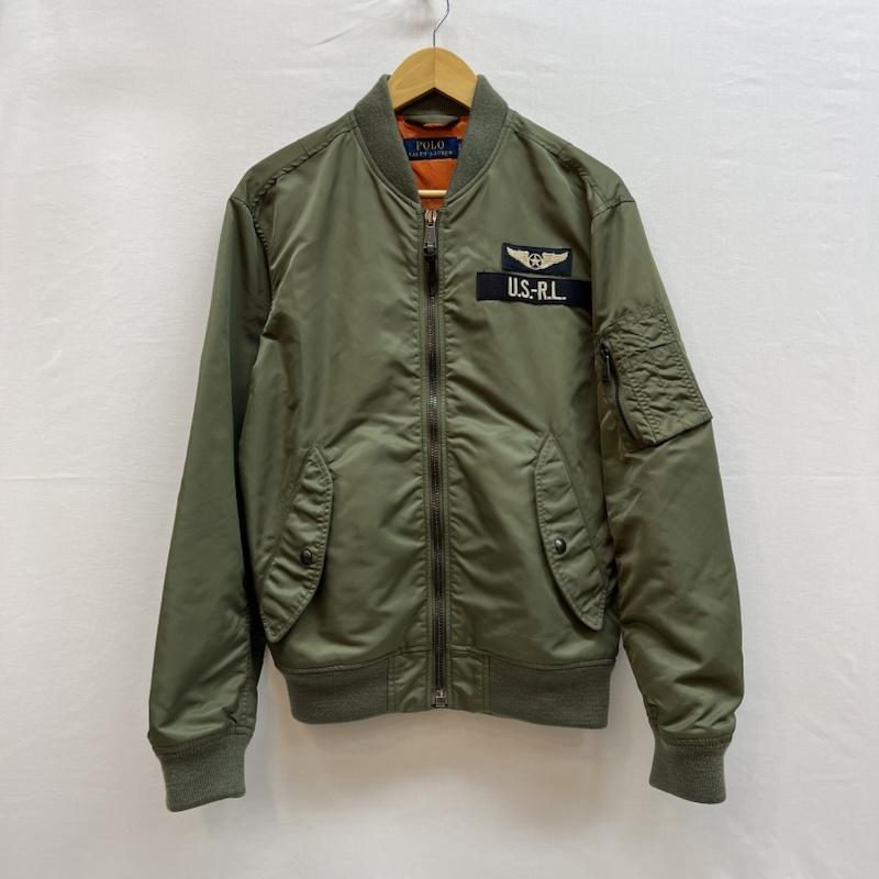 ポロラルフローレン POLO RALPH LAUREN ジャケット、上着 ジャンパー、ブルゾン MA-1 ミリタリー フライトジャケット S オリーブグリーン / オリーブグリーン / メンズ USED 古着 中古 50149752