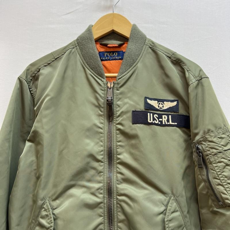 ポロラルフローレン POLO RALPH LAUREN ジャケット、上着 ジャンパー、ブルゾン MA-1 ミリタリー フライトジャケット S オリーブグリーン / オリーブグリーン / メンズ USED 古着 中古 50149752