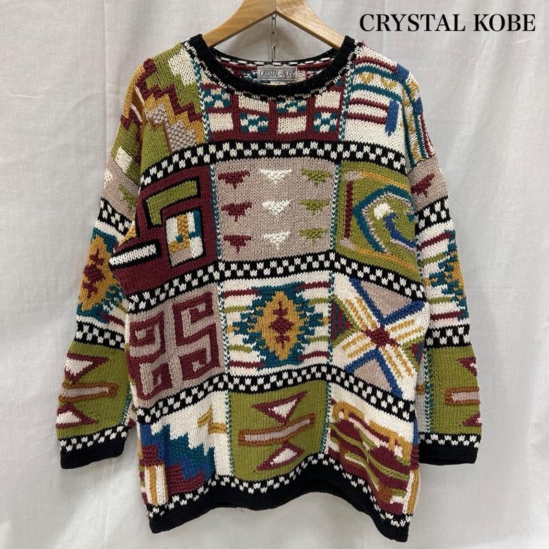 ＵＳＥＤ古着 USED/古着 ニット、セーター 長袖 CRYSTAL-KOBE クリスタルコービー セーター マルチカラー サイズM M レディース USED 古着 中古 50149786