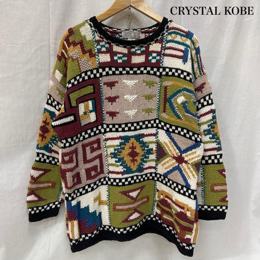 ＵＳＥＤ古着 USED/古着 ニット、セーター 長袖 CRYSTAL-KOBE クリスタルコービー セーター マルチカラー サイズM M レディース USED 古着 中古 50149786