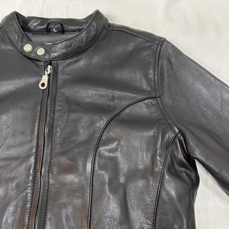 デグナー DEGNER ジャケット、上着 レザージャケット THEDEGNERCLASSICBRAND レディースレザージャケット 革ジャン シングル ブラック サイズL DG15SJ-3 L 無地 黒 / ブラック / black レディース USED 古着 中古 50149801