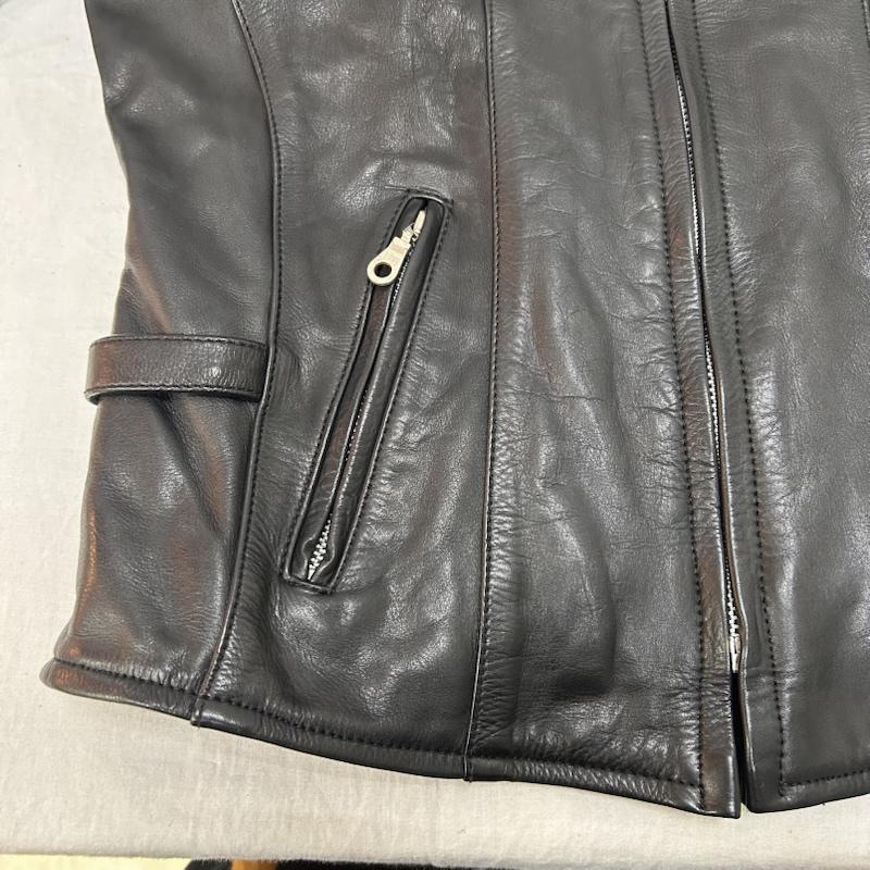 デグナー DEGNER ジャケット、上着 レザージャケット THEDEGNERCLASSICBRAND レディースレザージャケット 革ジャン シングル ブラック サイズL DG15SJ-3 L 無地 黒 / ブラック / black レディース USED 古着 中古 50149801