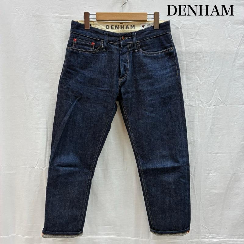 デンハム DENHAM パンツ デニム、ジーンズ JAPAN ARTISAN 390本限定 FORGE RELAXED FIT セルビッチ ボタンフライ デニムパンツ 29インチ ワンポイント X ロゴ、文字 インディゴ / インディゴ / Indigo メンズ USED 古着 中古 50149817