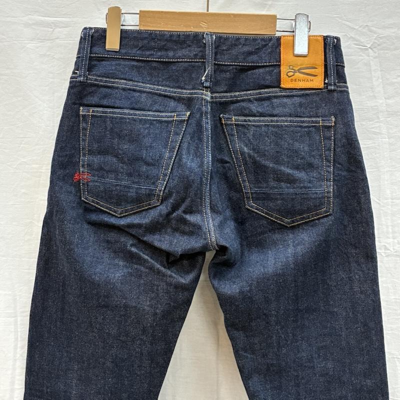 デンハム DENHAM パンツ デニム、ジーンズ JAPAN ARTISAN 390本限定 FORGE RELAXED FIT セルビッチ ボタンフライ デニムパンツ 29インチ ワンポイント X ロゴ、文字 インディゴ / インディゴ / Indigo メンズ USED 古着 中古 50149817