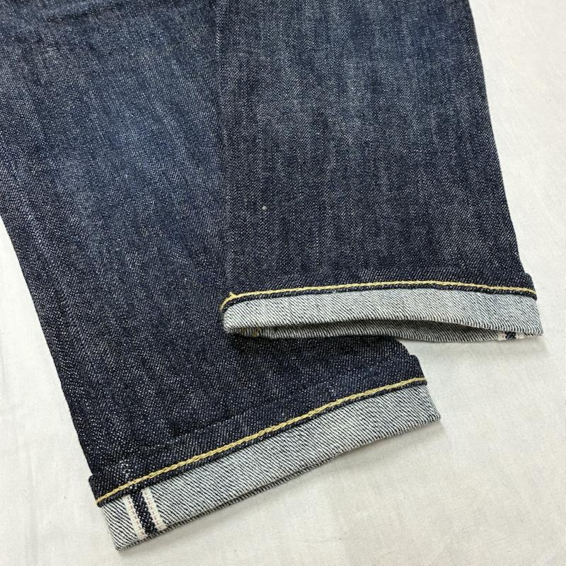 デンハム DENHAM パンツ デニム、ジーンズ JAPAN ARTISAN 650本限定 RAZOR SLIM FIT セルビッチ ボタンフライ デニムパンツ 27インチ ワンポイント X ロゴ、文字 インディゴ / インディゴ / Indigo メンズ USED 古着 中古 50149818