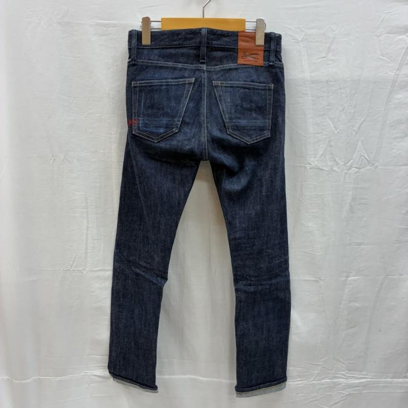 デンハム DENHAM パンツ デニム、ジーンズ JAPAN ARTISAN 650本限定 RAZOR SLIM FIT セルビッチ ボタンフライ デニムパンツ 27インチ ワンポイント X ロゴ、文字 インディゴ / インディゴ / Indigo メンズ USED 古着 中古 50149818