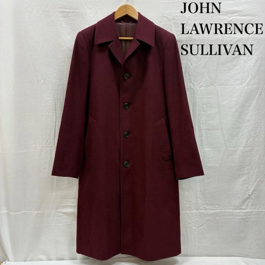 ジョンローレンスサリバン JOHN LAWRENCE SULLIVAN コート コート一般 17AW FLANNEL BAL COLLAR COAT ウール チェスターコート 1B002-0217-21 44 えんじ / ワインレッド / dark red メンズ USED 古着 中古 50149825