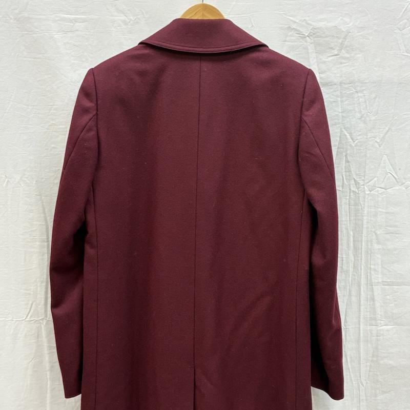 ジョンローレンスサリバン JOHN LAWRENCE SULLIVAN コート コート一般 17AW FLANNEL BAL COLLAR COAT ウール チェスターコート 1B002-0217-21 44 えんじ / ワインレッド / dark red メンズ USED 古着 中古 50149825