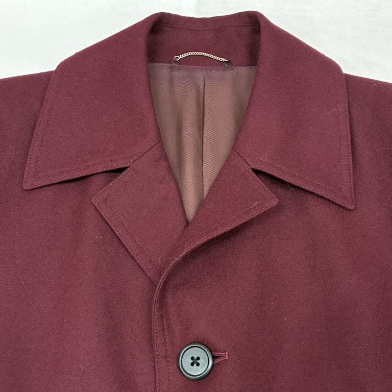 ジョンローレンスサリバン JOHN LAWRENCE SULLIVAN コート コート一般 17AW FLANNEL BAL COLLAR COAT ウール チェスターコート 1B002-0217-21 44 えんじ / ワインレッド / dark red メンズ USED 古着 中古 50149825