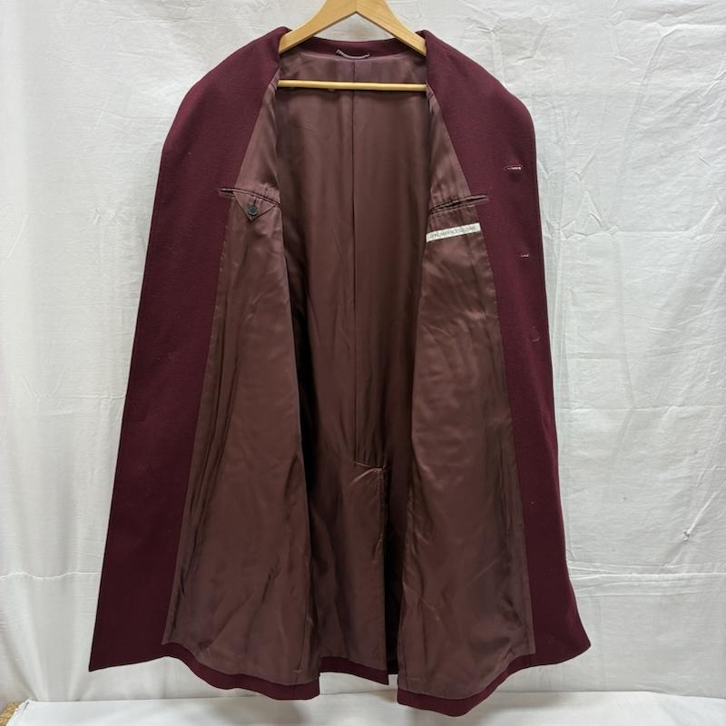 ジョンローレンスサリバン JOHN LAWRENCE SULLIVAN コート コート一般 17AW FLANNEL BAL COLLAR COAT ウール チェスターコート 1B002-0217-21 44 えんじ / ワインレッド / dark red メンズ USED 古着 中古 50149825
