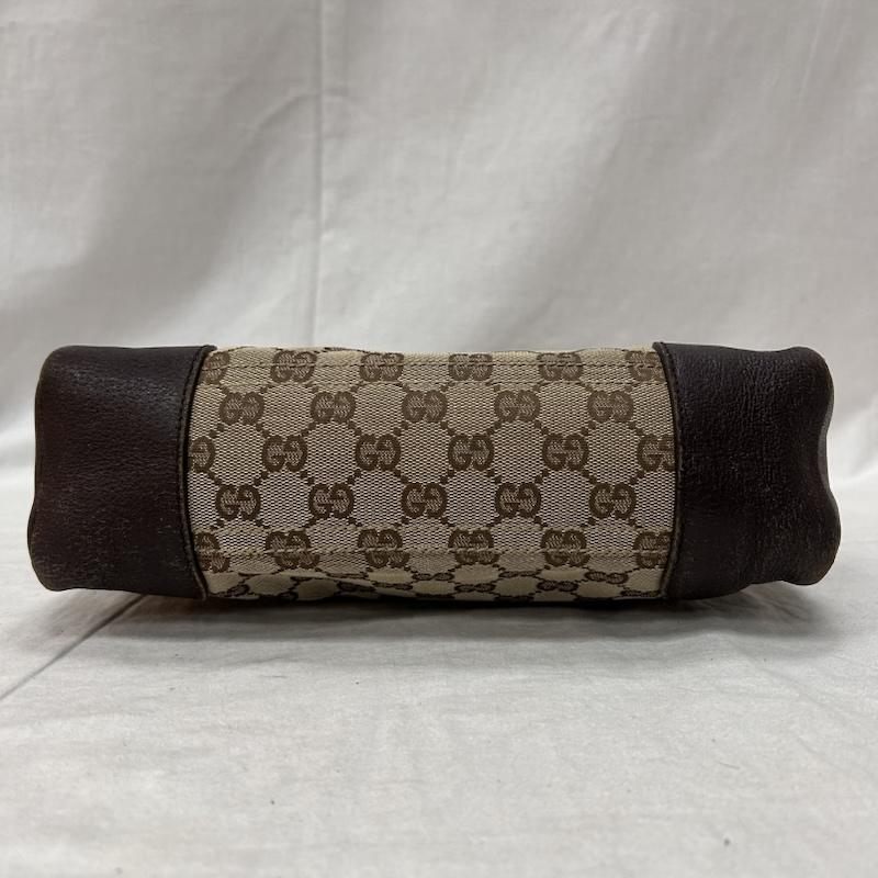 グッチ GUCCI ショルダーバッグ ショルダーバッグ GGキャンパス 斜め掛け レザーバッグ クロスボディバッグ ブラウン - 総柄 茶 / ブラウン / brown レディース USED 古着 中古 50149837