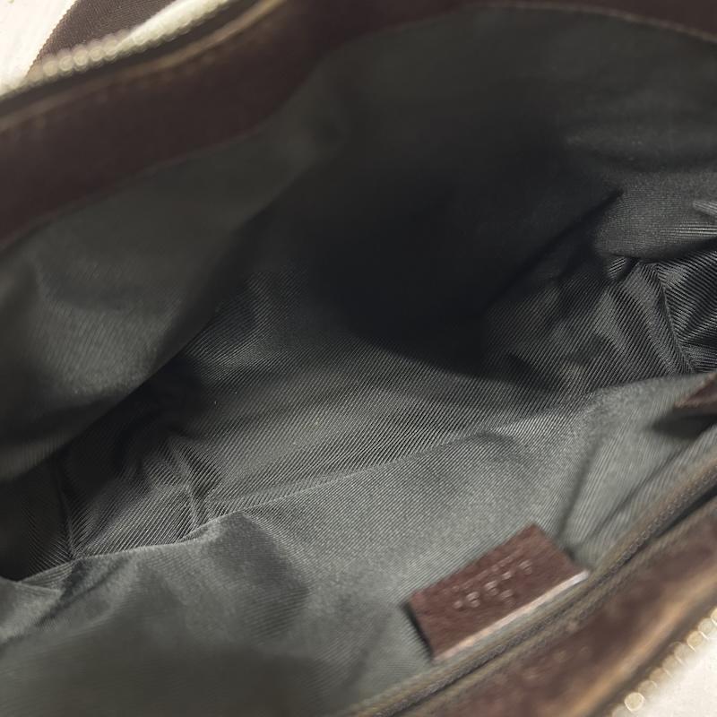 グッチ GUCCI ショルダーバッグ ショルダーバッグ GGキャンパス 斜め掛け レザーバッグ クロスボディバッグ ブラウン - 総柄 茶 / ブラウン / brown レディース USED 古着 中古 50149837