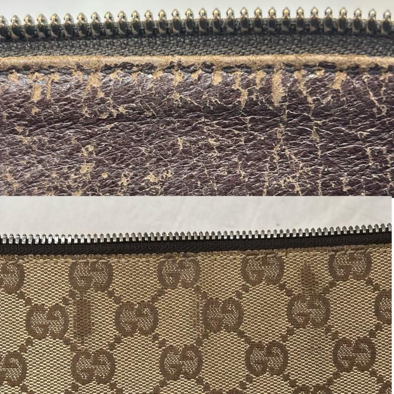 グッチ GUCCI ショルダーバッグ ショルダーバッグ GGキャンパス 斜め掛け レザーバッグ クロスボディバッグ ブラウン - 総柄 茶 / ブラウン / brown レディース USED 古着 中古 50149837