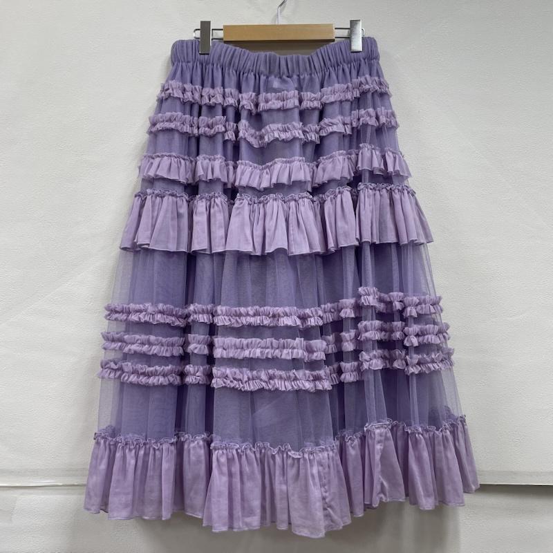 古着 USED スカート ロングスカート BROGNANO ボロガーノ ティアード フリル チュール ロング スカート イタリア製 38 38 無地 紫 / パープル / purple レディース USED 古着 中古 50149843