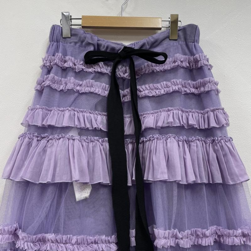 古着 USED スカート ロングスカート BROGNANO ボロガーノ ティアード フリル チュール ロング スカート イタリア製 38 38 無地 紫 / パープル / purple レディース USED 古着 中古 50149843