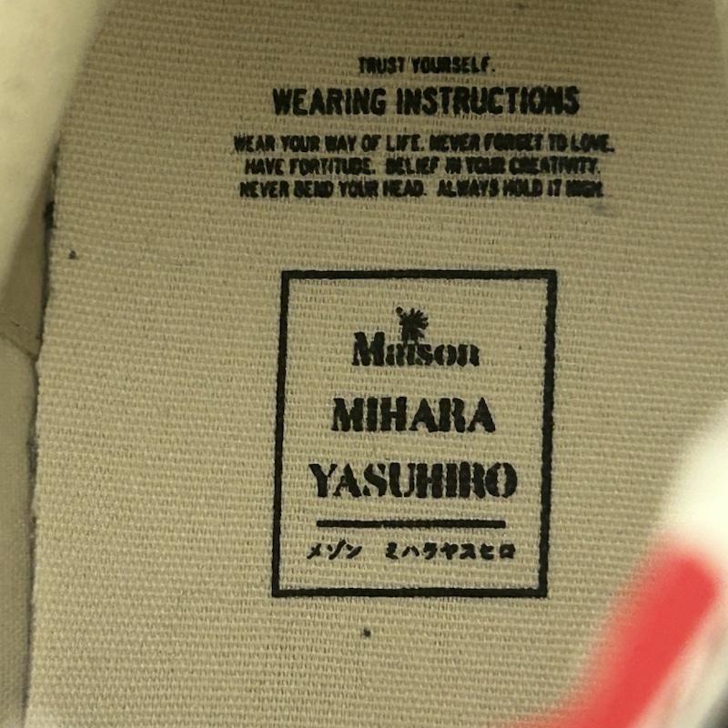ミハラヤスヒロ MIHARAYASUHIRO スニーカー スニーカー MIHARA YASUHIRO ミハラヤスヒロ　PETERSON Canvas - ロゴ、文字 黒 / ブラック / black X 白 / ホワイト / white メンズ USED 古着 中古 50149882