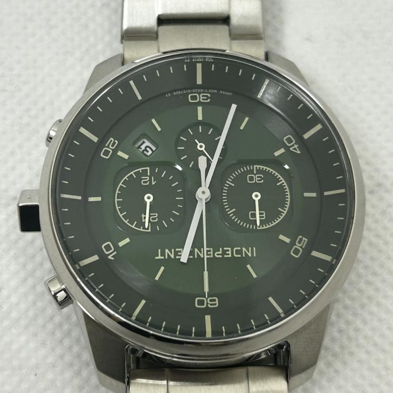 インディペンデント INDEPENDENT 腕時計 デジタル 腕時計 クロノグラフ アナログ KF5-217-41 B620-S114918 - 緑 / グリーン / green X 銀 / シルバー / silver color メンズ USED 古着 中古 50149884