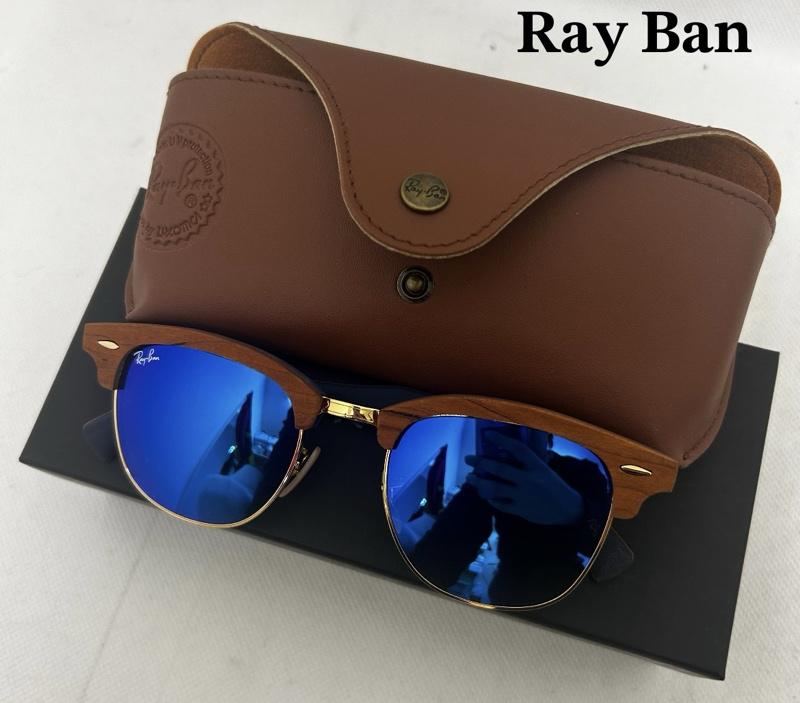 レイバン Ray-Ban めがね・サングラス サングラス CLUBMASTER WOOD RB3016M 11807Q - 無地 茶 / ブラウン / brown メンズ USED 古着 中古 50149888