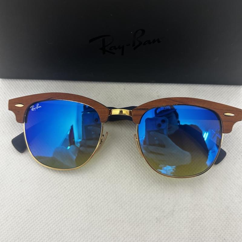 レイバン Ray-Ban めがね・サングラス サングラス CLUBMASTER WOOD RB3016M 11807Q - 無地 茶 / ブラウン / brown メンズ USED 古着 中古 50149888