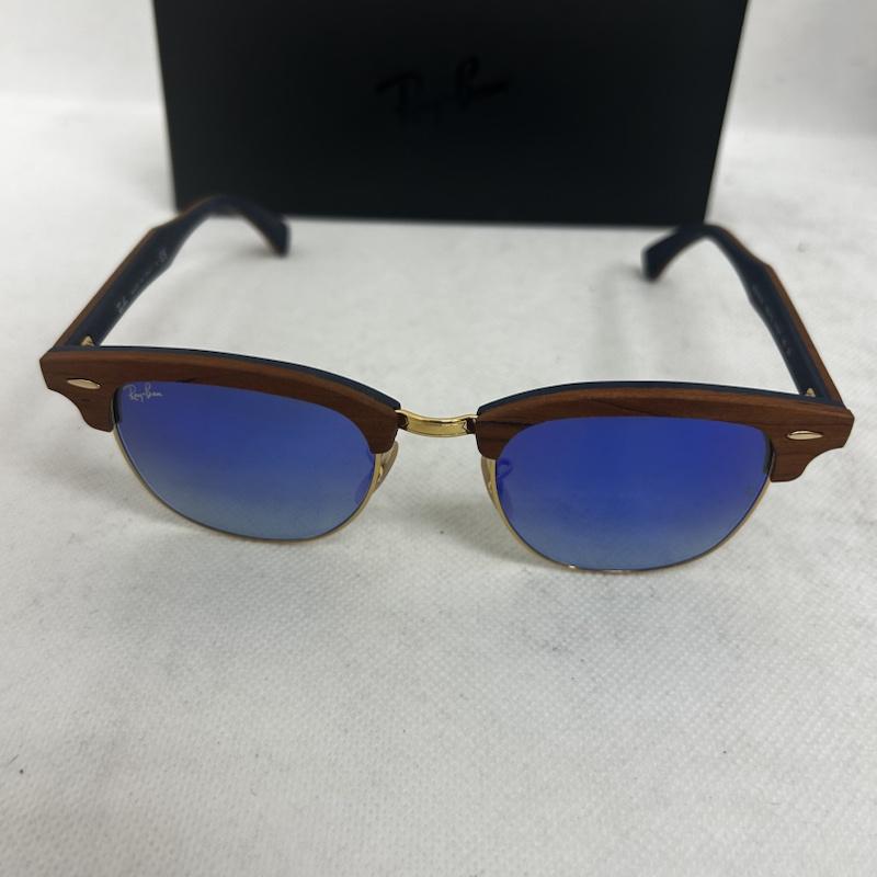 レイバン Ray-Ban めがね・サングラス サングラス CLUBMASTER WOOD RB3016M 11807Q - 無地 茶 / ブラウン / brown メンズ USED 古着 中古 50149888