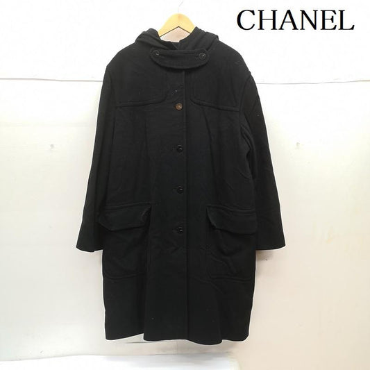 シャネル CHANEL コート コート一般 99A IDENTFICATION P14063W02560 カシミヤ混 コート 42 黒 / ブラック / black レディース USED 古着 中古 50149893