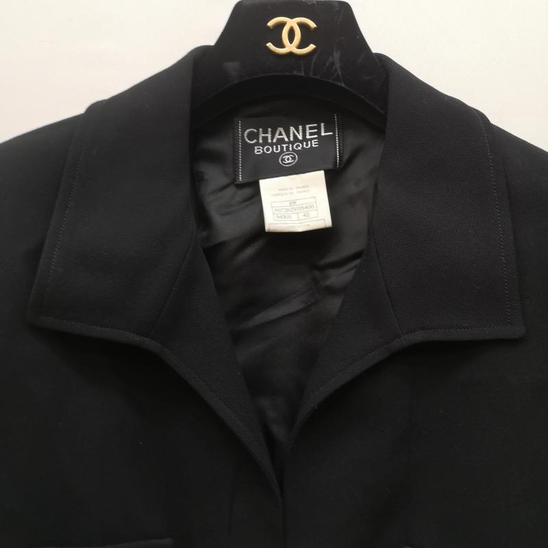 シャネル CHANEL ジャケット、上着 ジャケット、ブレザー オープンフロント ジャケット 97P P07262V05400 42 黒 / ブラック / black レディース USED 古着 中古 50149899