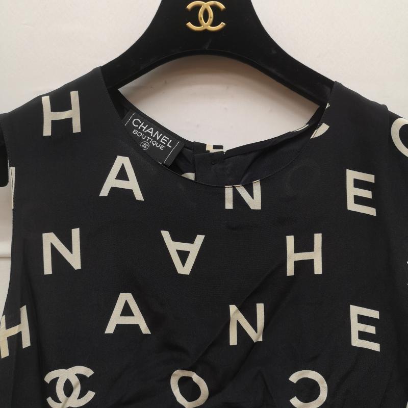 シャネル CHANEL シャツ、ブラウス 半袖 P07947V05558 97P ココロゴ シルク ノースリーブ ブラウス 40 黒 / ブラック / black レディース USED 古着 中古 50149901