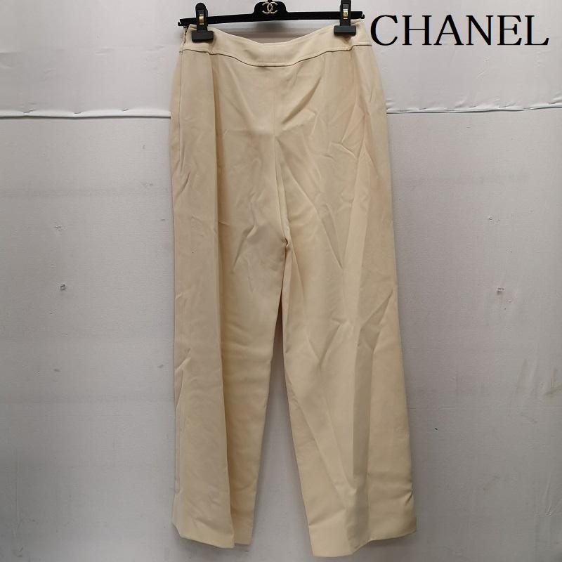 シャネル CHANEL パンツ スラックス 98C p09873v06200 ワイド パンツ 40 オフホワイト / オフホワイト / レディース USED 古着 中古 50149905